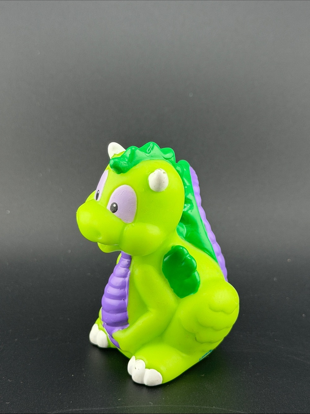 Fisher-Price little people knight’s Dragon Bright Lime Green Purple Figurine HTF